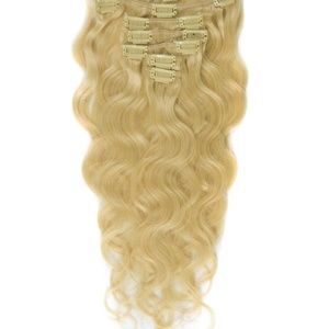 8 Pcs Hair extension clip in 18" Curly #24…